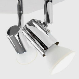 Valuelights Pair Of Modern Square Chrome 4 Way Gu10 Ceiling Spotlights - thumbnail 3