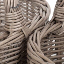 Red Hamper C107-108 Wicker Set Of 2 Unlined Antique Wash Bathroom Shopping Basket - thumbnail 6