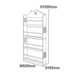 Liberty House Toys Wall Mounted House Bookcase White - thumbnail 7