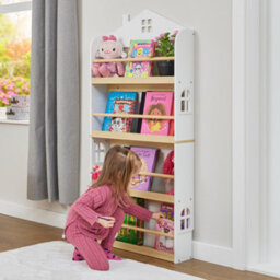Liberty House Toys Wall Mounted House Bookcase White - thumbnail 3