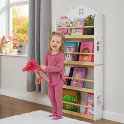 Liberty House Toys Wall Mounted House Bookcase White - thumbnail 2