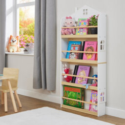 Liberty House Toys Wall Mounted House Bookcase White - thumbnail 1