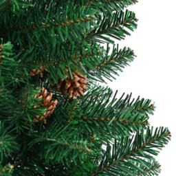 Vidaxl Slim Christmas Tree Green 150 Cm Pvc And Solid Pine Wood - thumbnail 4
