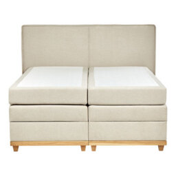 Beliani Divan Bed With Storage Fabric Dynasty 160 X 200 Cm (Eu King Size) Beige - thumbnail 6