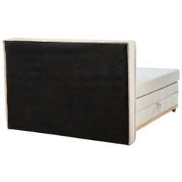 Beliani Divan Bed With Storage Fabric Dynasty 160 X 200 Cm (Eu King Size) Beige - thumbnail 7