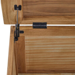 Zelah Oak Ottoman Blanket Box - Fully Assembled By Roseland Furniture - thumbnail 6