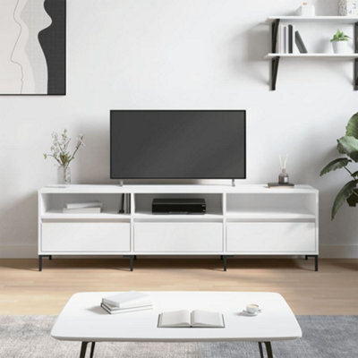 Berkfield Tv Cabinet White 150X30X44.5 Cm Engineered Wood - image 1