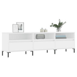 Berkfield Tv Cabinet White 150X30X44.5 Cm Engineered Wood - thumbnail 3