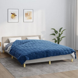 Vidaxl Weighted Blanket Blue 220X235 Cm King 11 Kg Fabric Weighted Blankets
