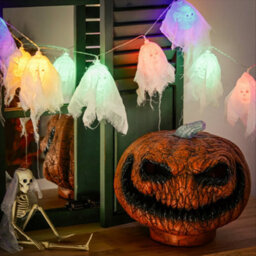 Living And Home 20 Lights Colorful Skull 3M Halloween Led String Light For Indoor Outdoor - thumbnail 2