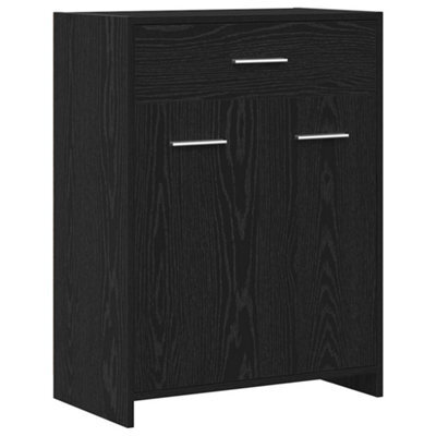 Berkfield Modern Black Oak Bathroom Cabinet 60X33X80 Cm Made Of Engineered Wood - image 1
