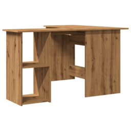 Berkfield Corner Desk Artisan Oak 120X140X75 Cm Engineered Wood - thumbnail 6