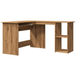 Berkfield Corner Desk Artisan Oak 120X140X75 Cm Engineered Wood - thumbnail 2