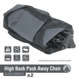 Pack Away Outdoor Chair With Carry Bag (Gray) Pack Of 2 - thumbnail 3
