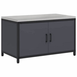 Berkfield Modern Kitchen Storage Cabinet With Shelf With Door Anthracite Steel
