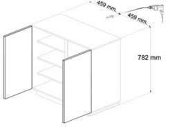 FurniComp LTD Furnicomp Glacia 2 Door 92Cm White Gloss Sideboard - thumbnail 2