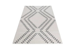 Stratus Interiors Riley Large Zig Zag Living Room Rug 200 X 290Cm - Cream / Grey - Medium - thumbnail 2
