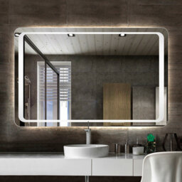 Living And Home Rectangular Wall Mounted Led Bathroom Mirror With Anti Fog And Sensor 600 X 800 mm - thumbnail 1