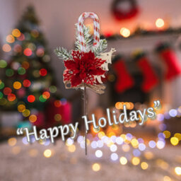 Poinsettia Candy Cane Pick Christmas Decoration Ornament X 1 30Cm Red - thumbnail 4