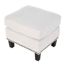 Darphe White Modern Pushback Recliner Chair With Footstool - thumbnail 5