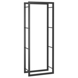 Vidaxl Firewood Rack Matt Black 50X28X132 Cm Steel Firewood Racks - thumbnail 1