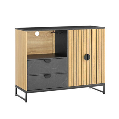 Sobuy Fsb103-N, Sideboard Cabinet Kitchen Cupboard With Microwave Shelf,wood Veneer,w107Xd40Xh85.4 - image 1