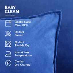 Deconovo Set Of 2 Crushed Cushion Covers 40Cm X 40Cm 16X16 Inches Pillowcases Flanges Throw For Boys With Invisible Zipper Blue - thumbnail 4