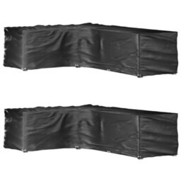 Walplus L-Shaped Outdoor Garden Furniture Covers 2 Pcs 18 Eyelets 220X285X80 Cm - thumbnail 1