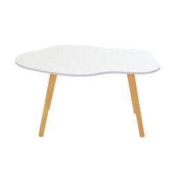 Cloud-Shaped Coffee Table Modern Living Room Centre Table With Natural Wood Legs - thumbnail 4