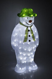 Snowtime The Snowman Snowdog Set Acrylic Figure Led Garden Outdoor Christmas Decoration - thumbnail 2