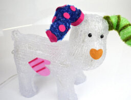 Snowtime The Snowman Snowdog Set Acrylic Figure Led Garden Outdoor Christmas Decoration - thumbnail 6