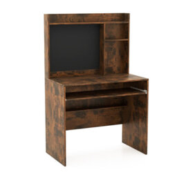 Gainoom Brown Computer Desk Home Office Desk W/ Magnetic Bulletin Board - thumbnail 9