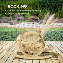 Wyld Haus Bamo Set Of 2 Natural Fir Wood Adirondack Rocking Chairs With Reclining Back - thumbnail 5