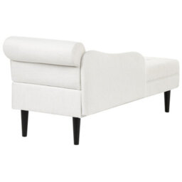 Beliani Right-Hand Chaise Longue Yvoire Fabric Off-White - thumbnail 5