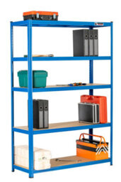 Rhino Racking 180 X 120 X 45Cm - Blue - 5 Tier Boltless Heavy Duty Garage Shelving Unit - 1000Kg Load Weight - thumbnail 5