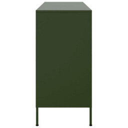 Berkfield Sideboard Olive Green 100.5X39X79 Cm Steel - thumbnail 7