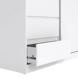 Furniture To Go Naia Wardrobe With 1 Sliding Door 1 Door 3 Drawers In White High Gloss (W) 118.5 X  (H) 200.4 X (D) 60Cm - thumbnail 9