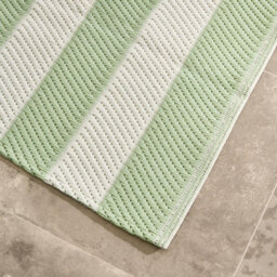 Ohs Stripes Print Outdoor Garden Rug Waterproof Area Floor Mat - thumbnail 2