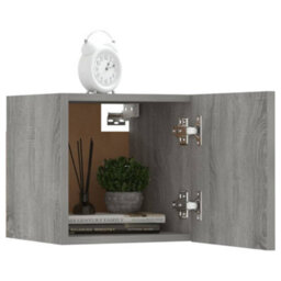 Berkfield Wall Mounted Tv Cabinet Grey Sonoma 30.5X30X30 Cm - thumbnail 6