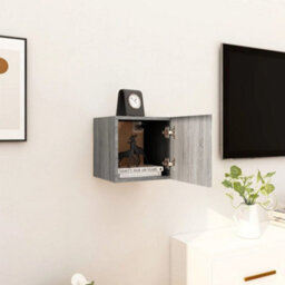 Berkfield Wall Mounted Tv Cabinet Grey Sonoma 30.5X30X30 Cm - thumbnail 1
