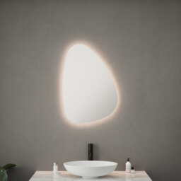 Fnx Bathrooms Nara Pebble Tunable Led Bathroom Mirror With Demister, Dimmable & Ip44 (550X800X32mm), 5-Year Guarantee - thumbnail 2