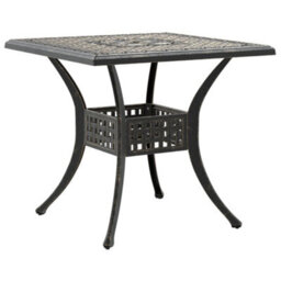 Berkfield 3 Piece Bistro Set Bronze Cast Aluminium - thumbnail 3