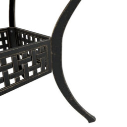Berkfield 3 Piece Bistro Set Bronze Cast Aluminium - thumbnail 5