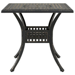 Berkfield 3 Piece Bistro Set Bronze Cast Aluminium - thumbnail 4