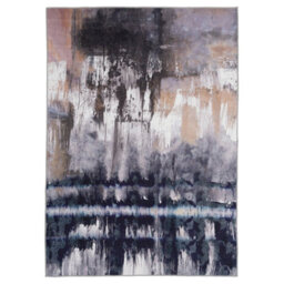 Loomed Storm Blue & Grey Modern Abstract Machine Washable Soft Area Rug 200Cm X 290Cm - thumbnail 6