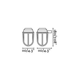 Luminosa Lighting Luminosa Borda 1 Light Outdoor Wall Lantern Brass Ip44, E27 - thumbnail 3