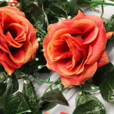 Best Artificial 7Ft Champagne Silk Rose Garland Decoration - Perfect From Home, Office Or Events - image 1