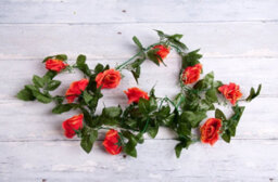 Best Artificial 7Ft Champagne Silk Rose Garland Decoration - Perfect From Home, Office Or Events - thumbnail 3