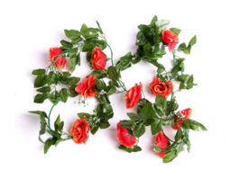 Best Artificial 7Ft Champagne Silk Rose Garland Decoration - Perfect From Home, Office Or Events - thumbnail 5