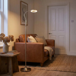 Happy Homewares Modern Nickel Task Floor Lamp With Led Halo Ring And Cct Memory Dimmer - thumbnail 6